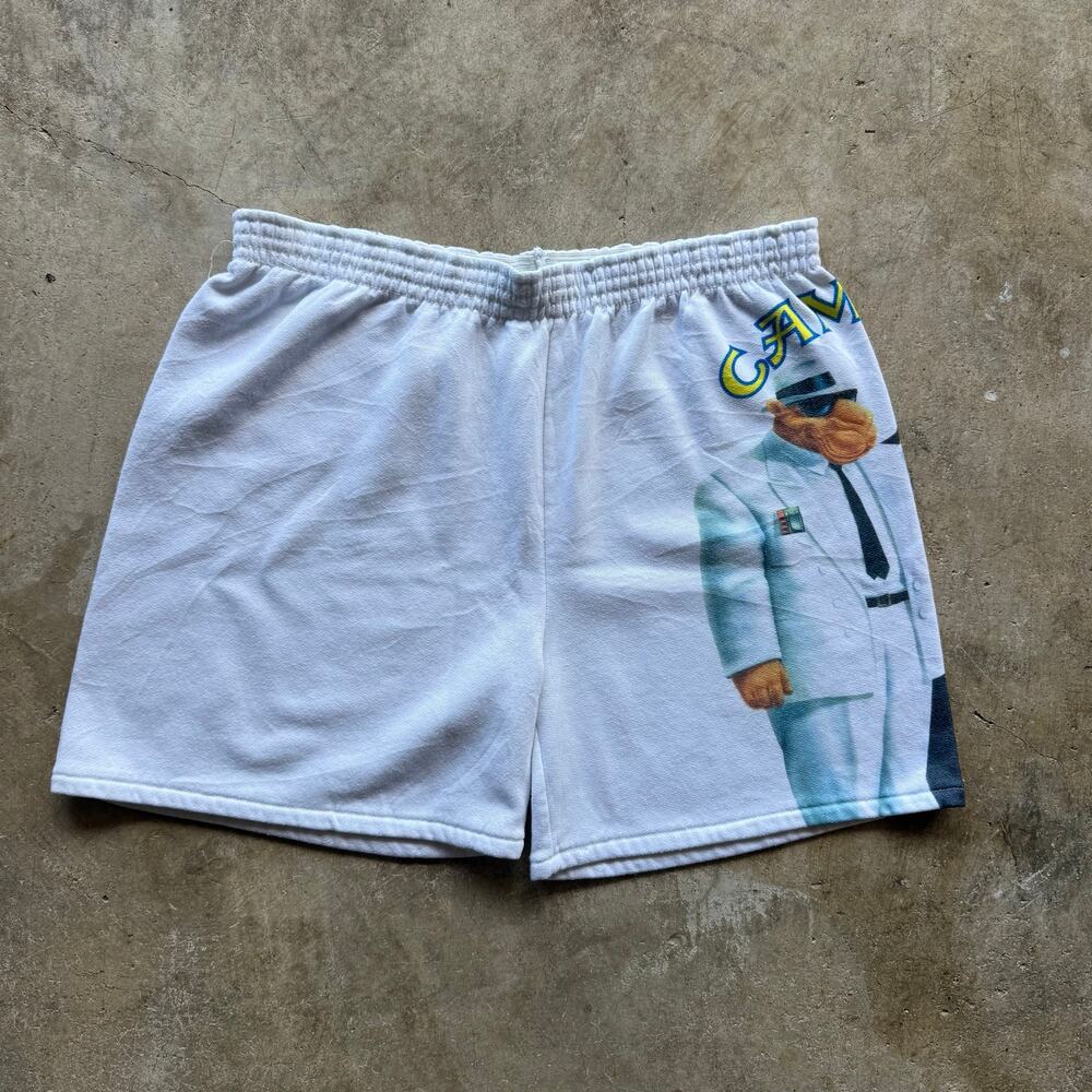 Vintage 1980s/90s Camel Joe White Cotton Shorts Size 32 Waist Cigarette Promo